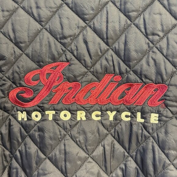 Indian Motorcycle Quilted Vest Black Full Zip Womens XS Black - Picture 6 of 11